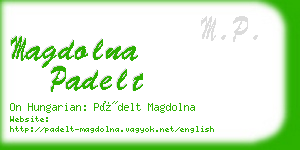 magdolna padelt business card